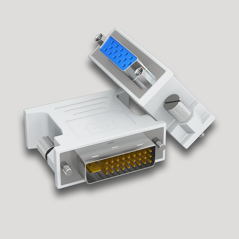 DVI轉VGA接頭24+5電腦顯卡主機連接顯示器vja接口轉換器線vda/A-細節圖5