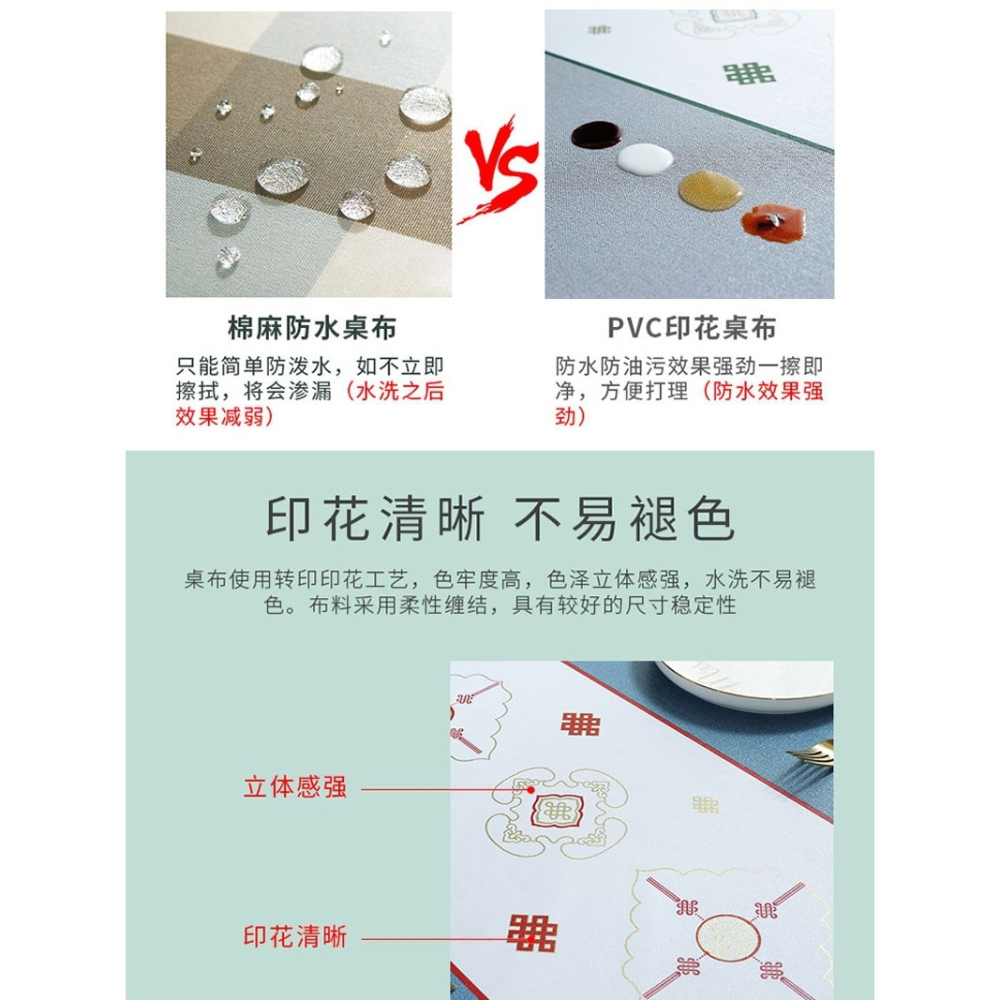 pvc桌布防水防油免洗餐桌布北歐臺布茶幾ins風家用新款高級長方形-細節圖3
