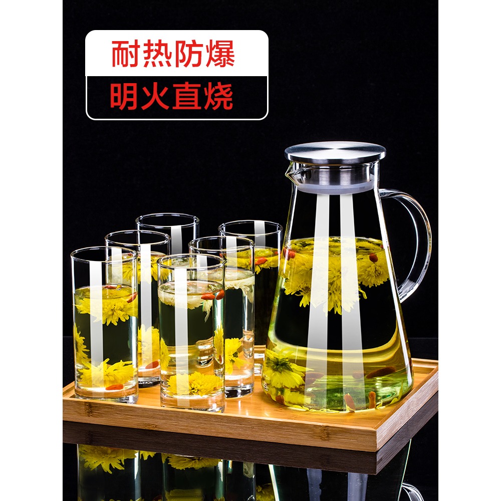 玻璃杯家用茶杯套裝透明喝水杯簡約杯子客廳牛奶杯綠茶杯6只套裝-細節圖4