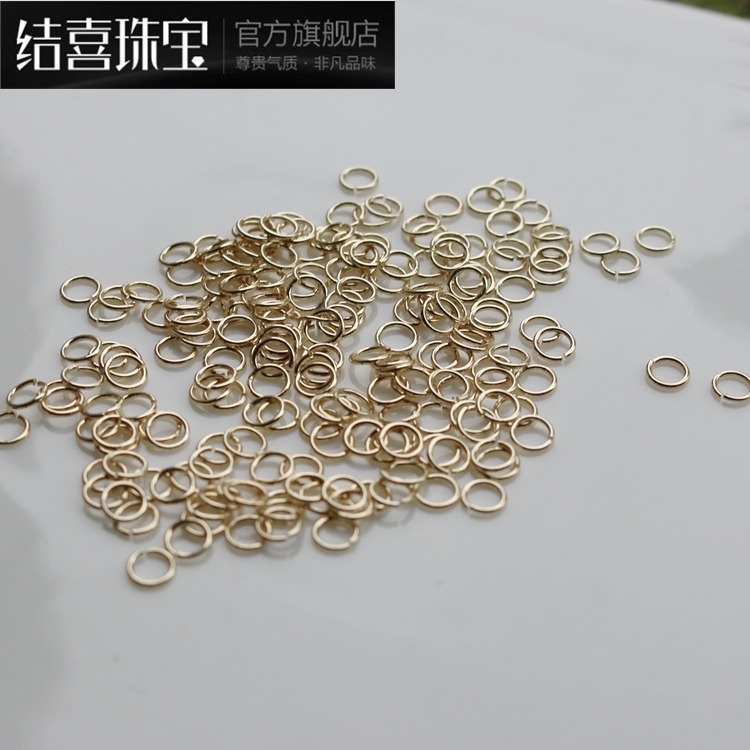 14K保色金開口小圓圈 diy飾品配件外徑3mm/4mm/5mm 一份100個-細節圖2