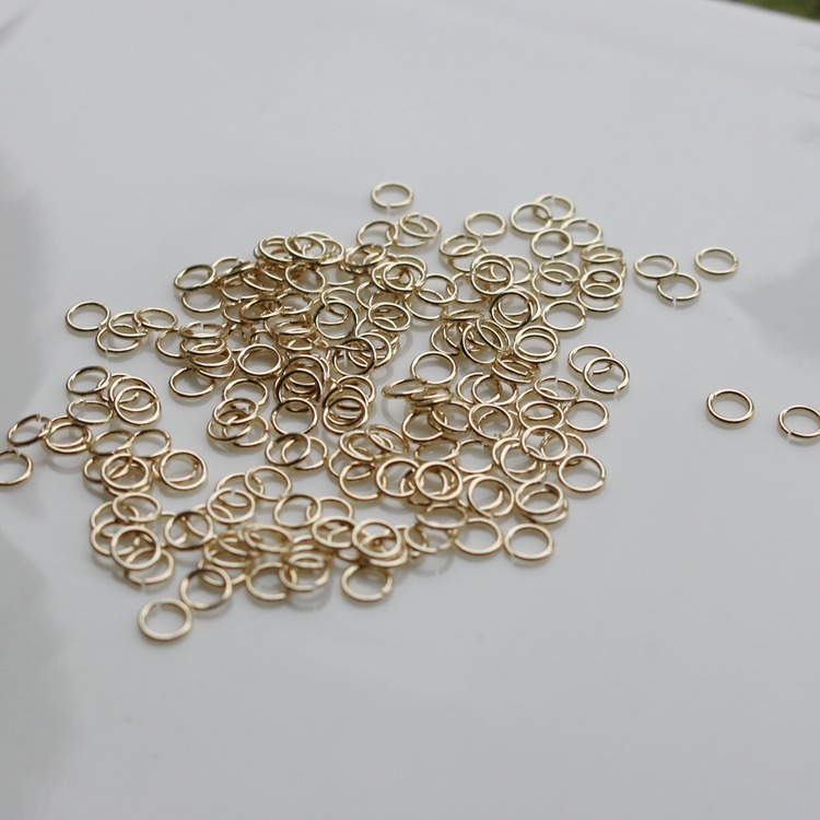 14K保色金開口小圓圈 diy飾品配件外徑3mm/4mm/5mm 一份100個-細節圖4