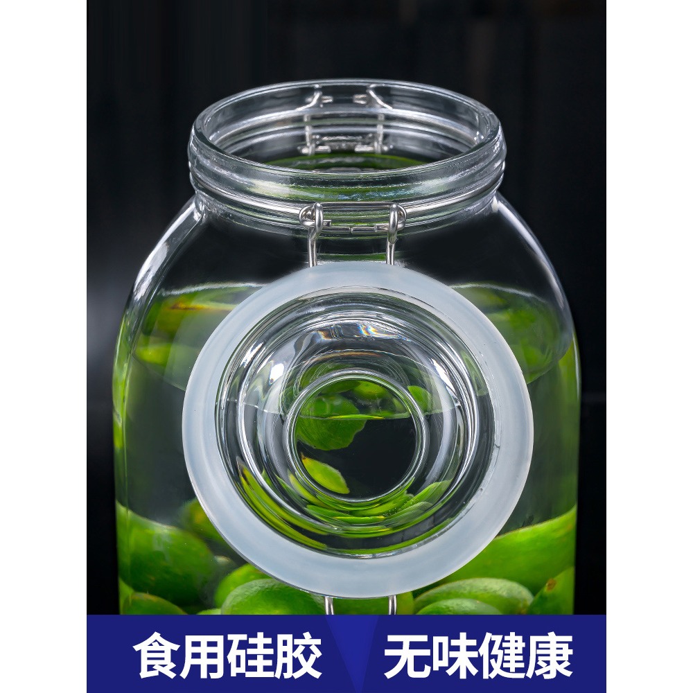泡酒玻璃瓶專用酒瓶家用密封帶蓋釀酒果酒罐青梅楊梅酒空瓶發酵罐-細節圖3