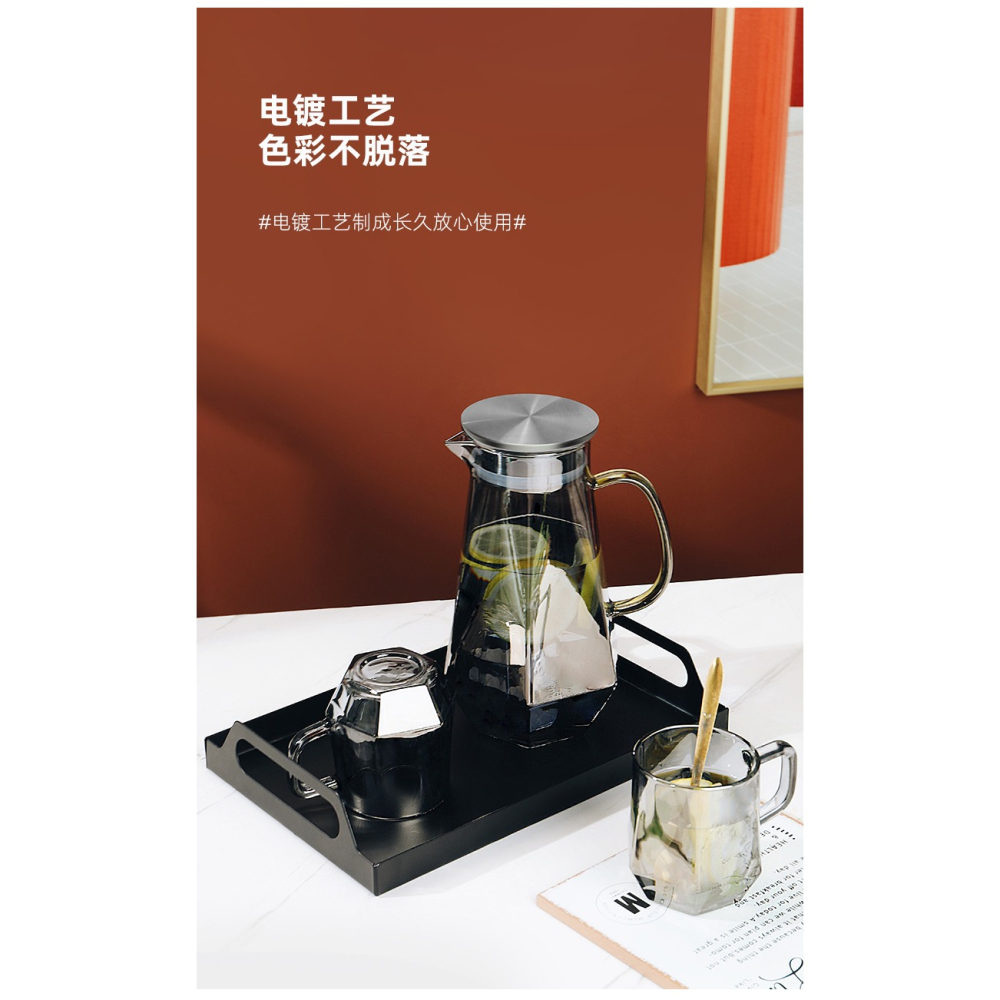 輕奢ins風高級感玻璃杯子鉆石家用客廳喝水待客耐熱茶杯水壺套裝-細節圖9
