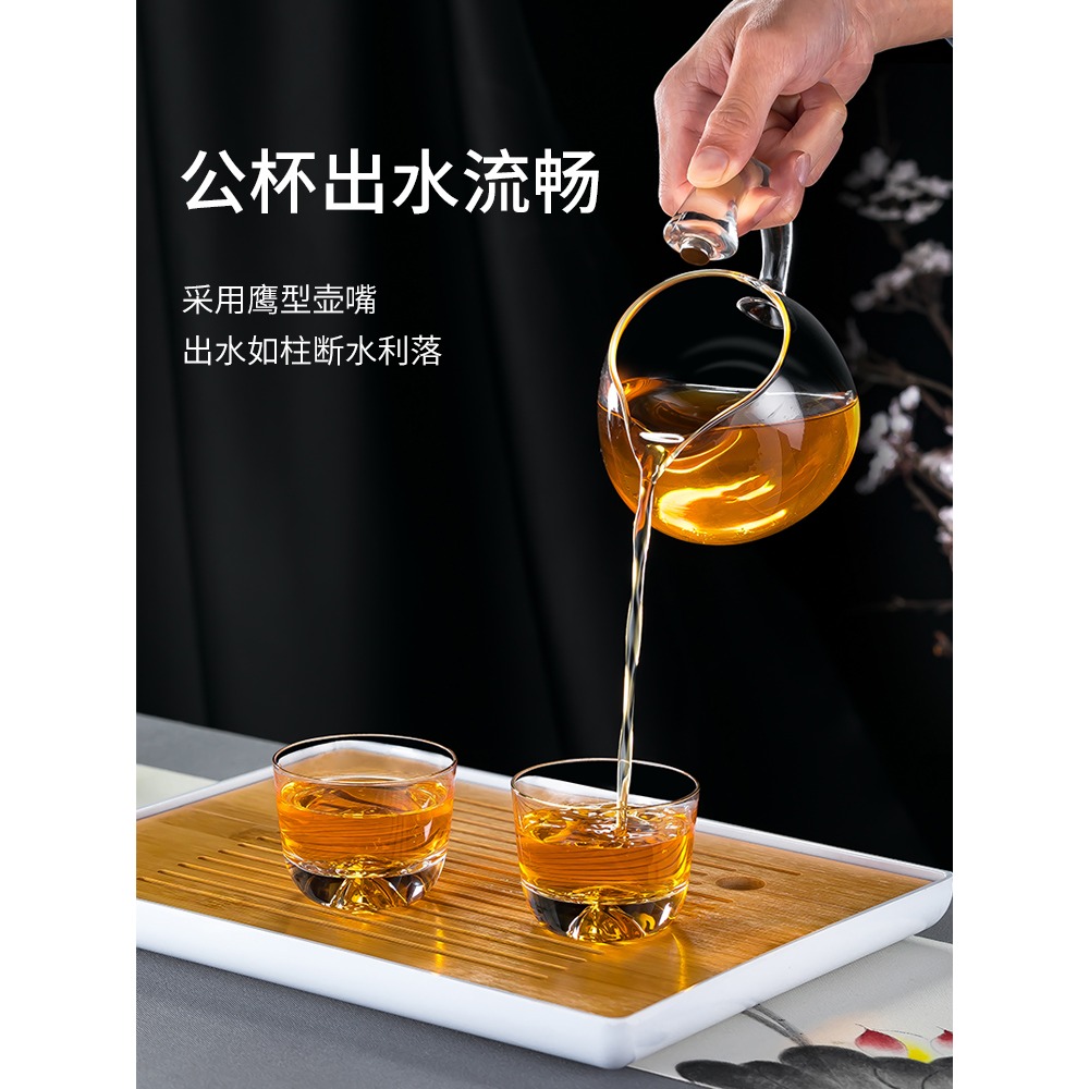 玻璃全自動懶人茶具套裝功夫茶杯辦公室會客家用磁吸茶壺泡茶神器-細節圖4