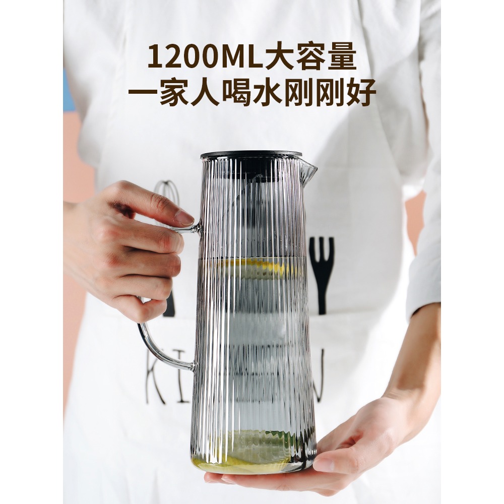 北歐風水杯套裝玻璃杯水壺茶杯茶具套裝家用客廳輕奢杯子杯具水具-細節圖3