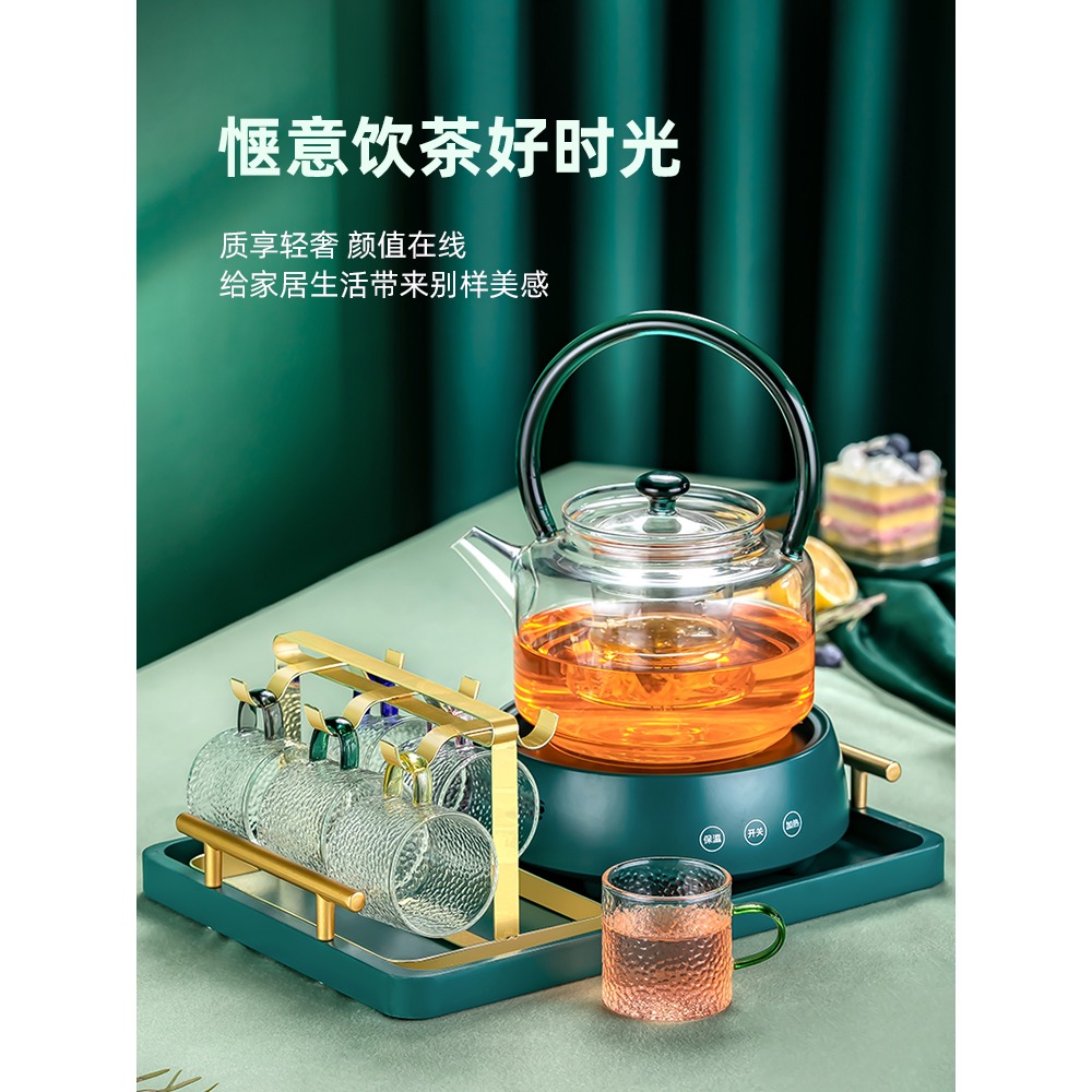 輕奢玻璃茶具套裝家用簡約透明客廳功夫茶具小套會客泡茶壺茶杯-細節圖2