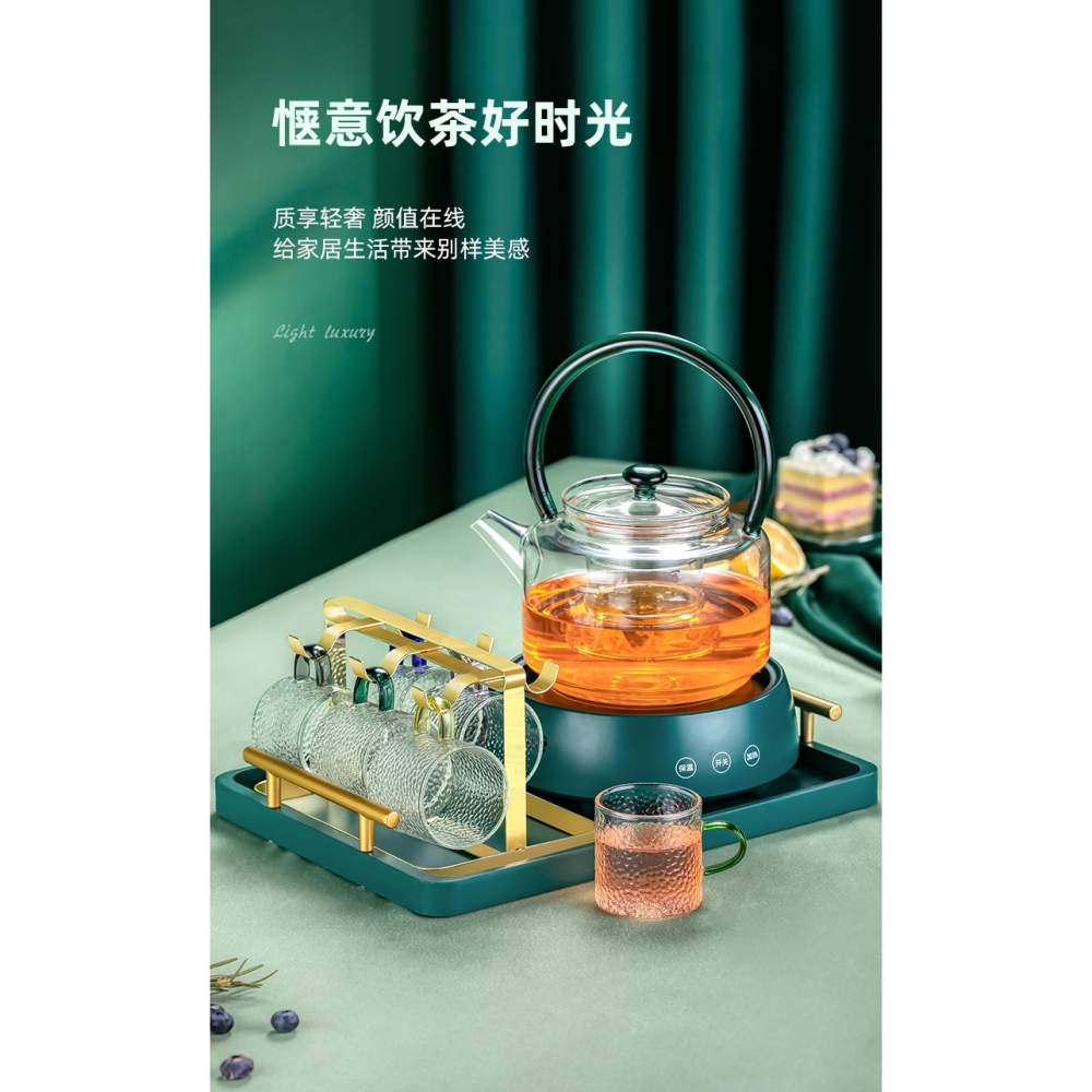 輕奢玻璃茶具套裝家用簡約透明客廳功夫茶具小套會客泡茶壺茶杯-細節圖9