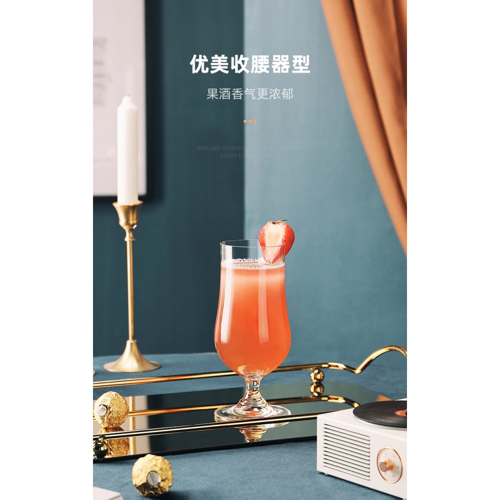 女士啤酒杯套裝家用水晶玻璃高檔精釀小麥高腳杯網紅創意小號酒杯-細節圖9