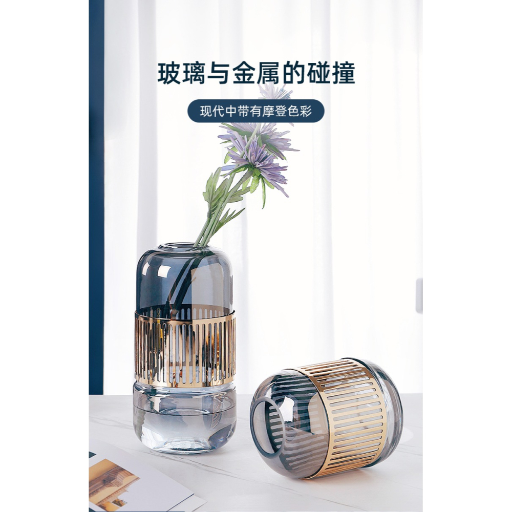 花瓶擺件客廳插花桌面家居裝飾品輕奢高檔創意簡約現代花藝擺件-細節圖8