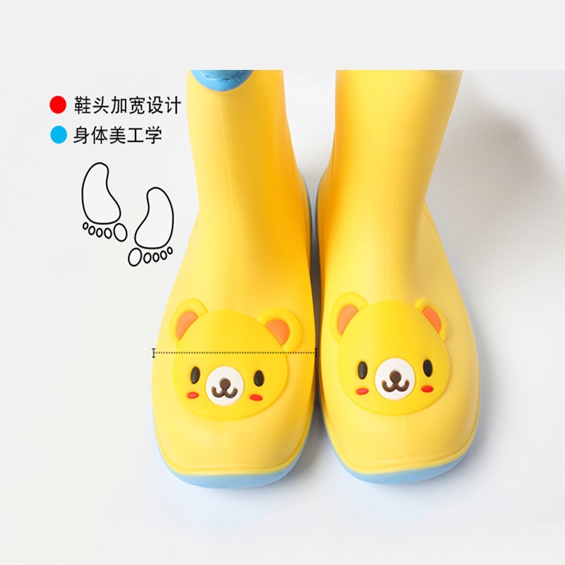 小黃鴨兒童雨鞋男童女童防滑幼兒園小孩水鞋小童水鞋寶寶鴨子雨鞋-細節圖4