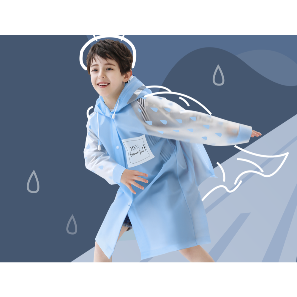 兒童雨衣男童小孩防水女童寶寶幼兒園透明小學生雨披可愛恐龍雨衣-細節圖8