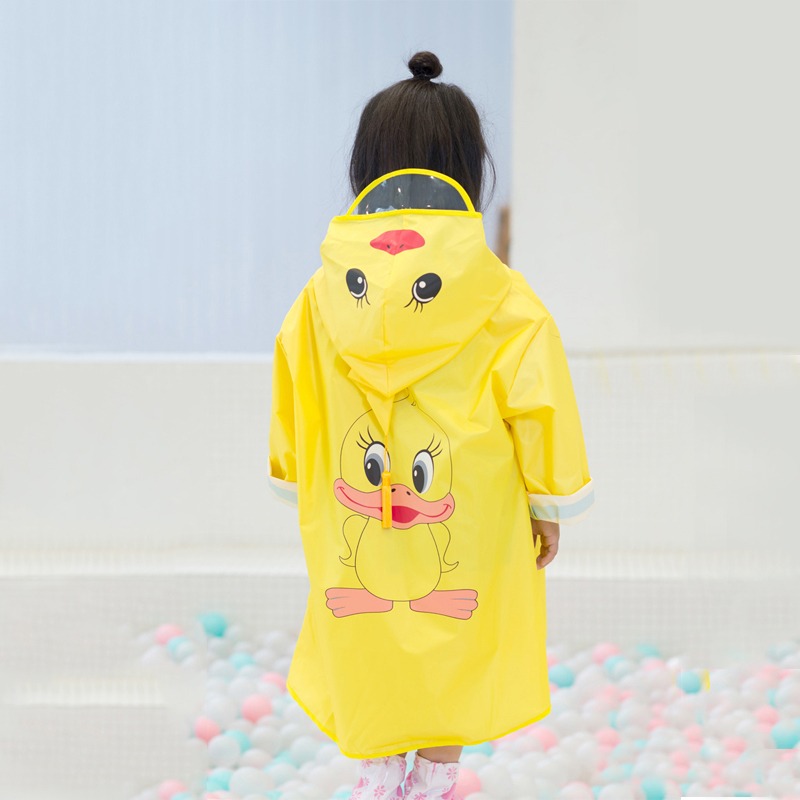 小黃鴨兒童雨衣男童女童幼兒園寶寶小童小孩防水雨披小鴨子雨衣-細節圖2