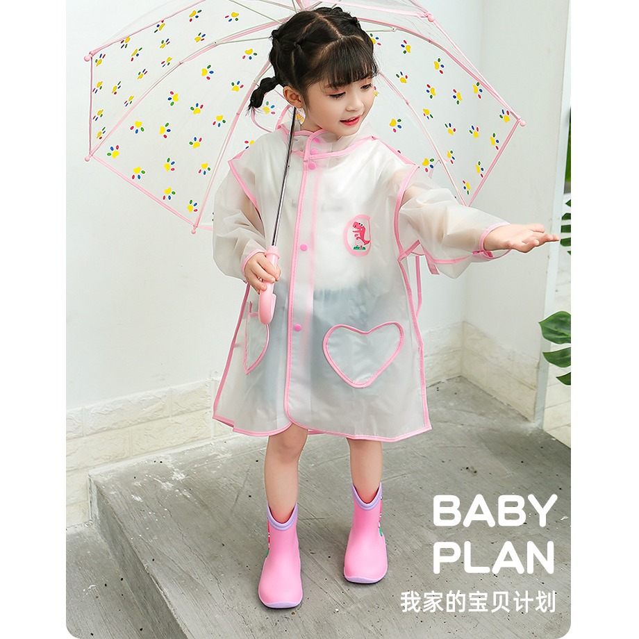 恐龍兒童雨傘幼兒園寶寶小號傘男女孩卡通透明輕便防夾手長柄小傘-細節圖8
