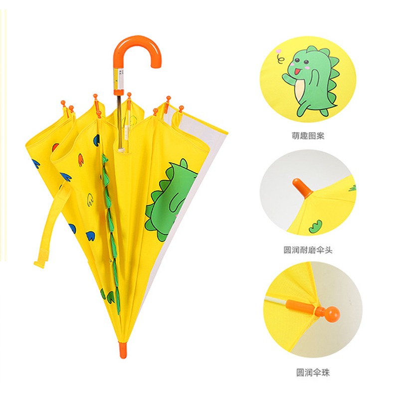 兒童雨傘幼兒園寶寶男女童小孩學生卡通上學小傘輕便恐龍調皮龍傘-細節圖2