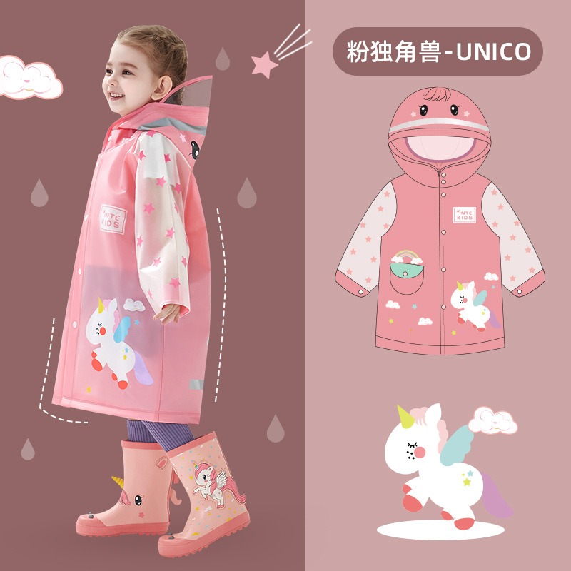 兒童雨衣女童幼兒園男童小學生加厚上學雨披小孩寶寶全身防水-細節圖3