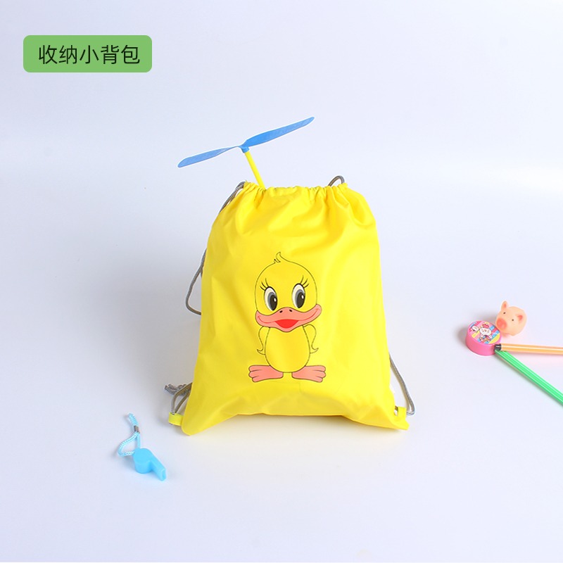 兒童雨衣防水收納袋卡通雨衣收納小揹包小物品包小孩雨鞋收納袋-細節圖2