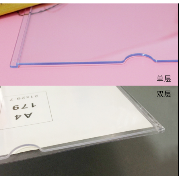 a4亞克力卡槽 職務牌崗位牌 塑料照片插盒展示牌單層價目表-細節圖3
