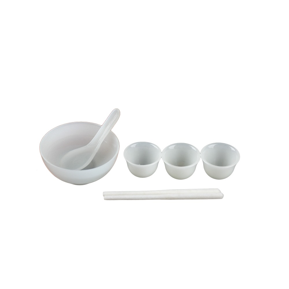 天然漢白玉隨葬品陪葬品下葬殯葬用品骨灰盒墓地用品擺件白事安葬-細節圖4
