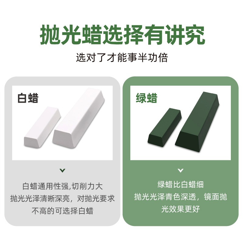 不銹鋼拋光蠟銅鋁鏡面劃痕修復打磨上光研磨白蠟綠蠟條金屬研磨膏-細節圖4