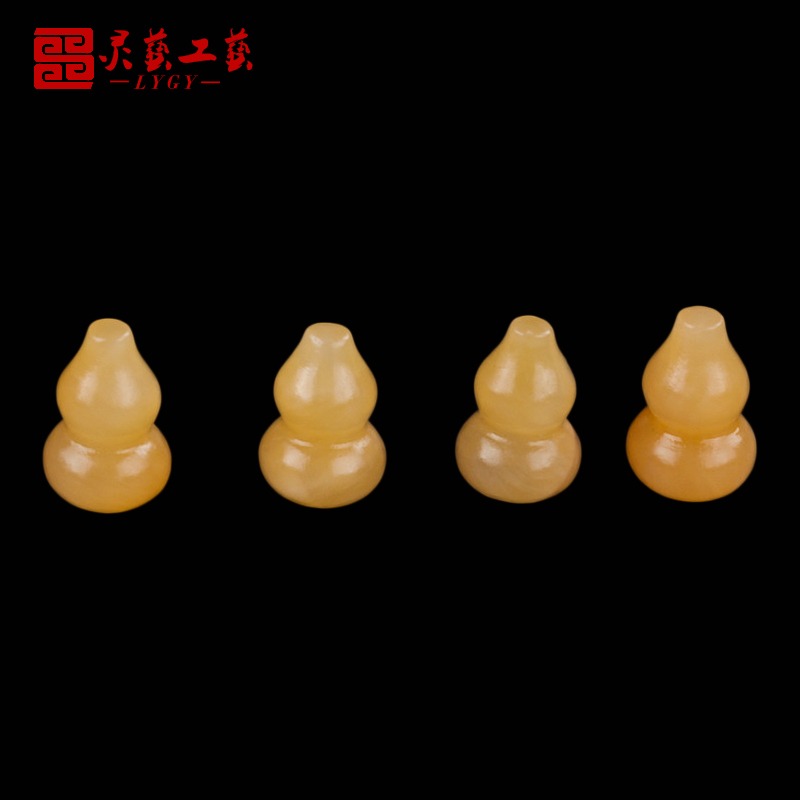 殯葬祭祀白事用品純天然米黃玉葫蘆福祿多子多孫陪葬隨葬阿富汗玉-細節圖3