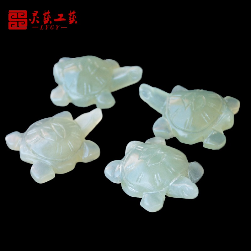 天然岫玉隨葬品平安龜骨灰盒長壽富貴下葬喪葬殯葬用品陪葬品擺件-細節圖2