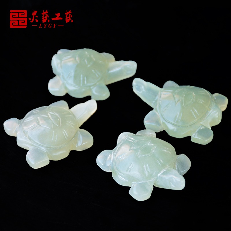 天然岫玉隨葬品平安龜骨灰盒長壽富貴下葬喪葬殯葬用品陪葬品擺件-細節圖3