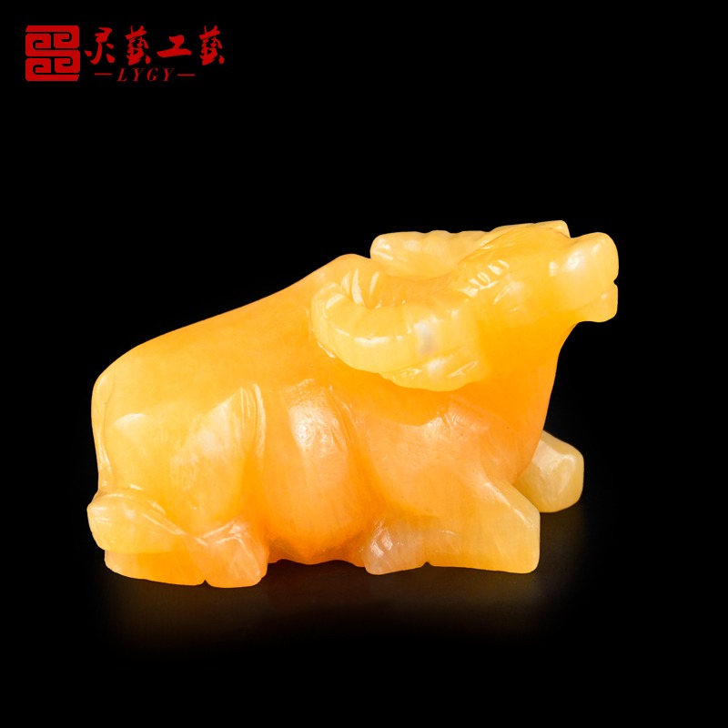 隨葬陪葬下葬喪葬用品米黃玉十二生肖骨灰盒前小擺件殯葬用品-細節圖2