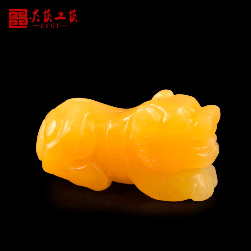 隨葬陪葬下葬喪葬用品米黃玉十二生肖骨灰盒前小擺件殯葬用品-細節圖3