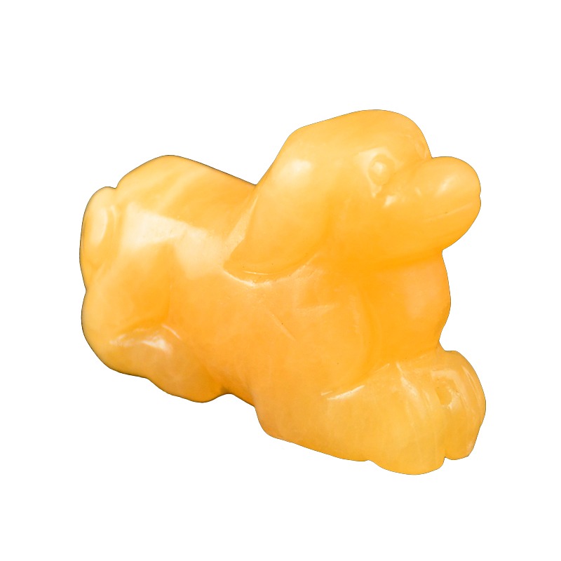隨葬陪葬下葬喪葬用品米黃玉十二生肖骨灰盒前小擺件殯葬用品-細節圖4