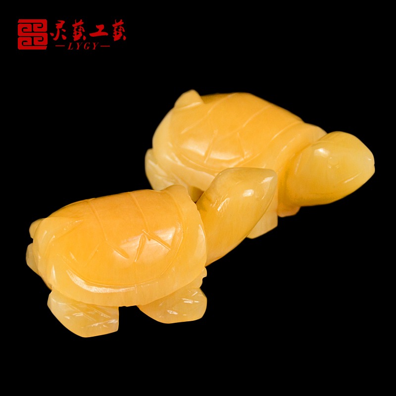 純天然米黃玉隨葬品陪葬下葬安葬殯葬用品平安龜烏龜仙龜墓地用品-細節圖2