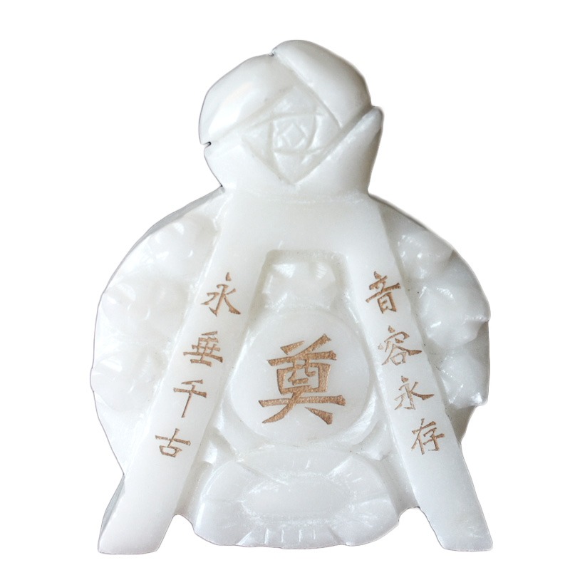 漢白玉花圈墓地花圈陵園小花圈喪事祭祀殯葬白事遷墳隨葬殯葬用品-細節圖4