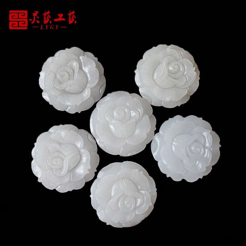 蓮花荷花高雅純潔殯葬用品祭祀白事天然阿富汗玉石陪葬隨葬品喪葬-細節圖3