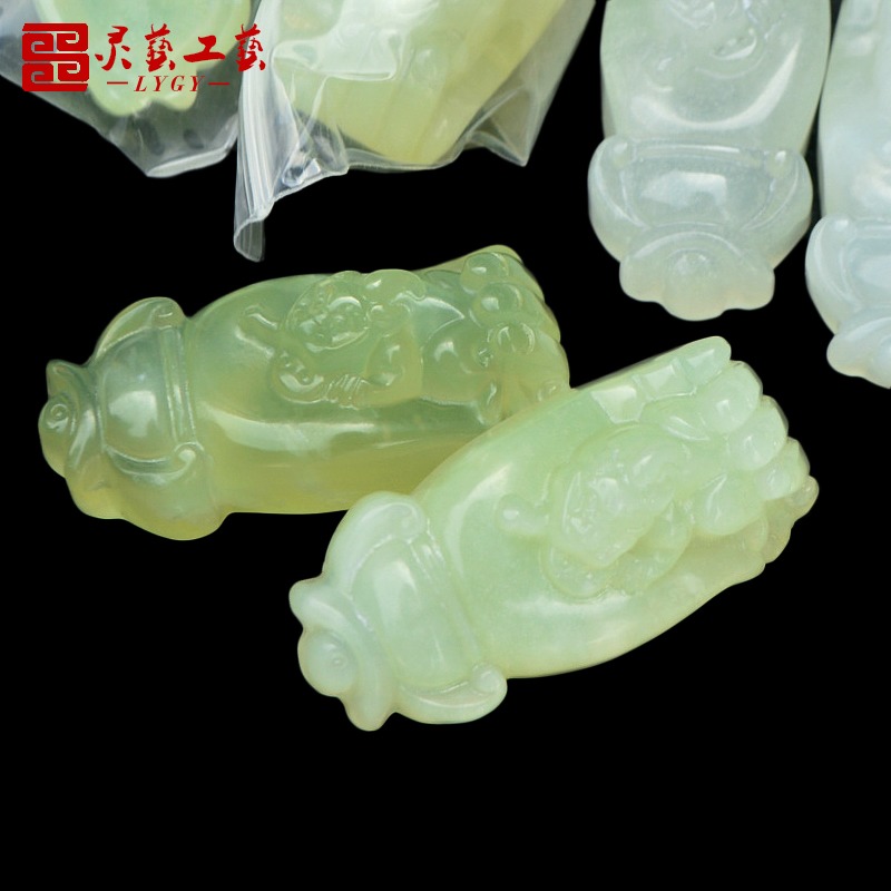 天然岫山玉招財手殯葬下葬伸手來財玉石白事陪葬用品下葬祭祀用品-細節圖3