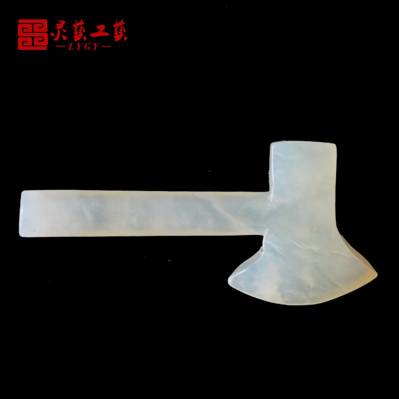 岫玉小斧頭白事祭祀硬料骨灰盒隨葬陪葬品墓地下葬用品鎮墓守靈-細節圖2