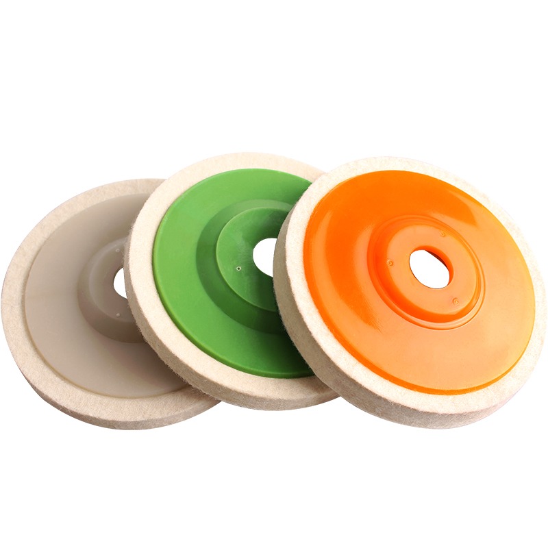 羊毛輪鏡面拋光輪羊毛球不銹鋼金屬羊毛拋光片100*16角磨機打磨片-細節圖5