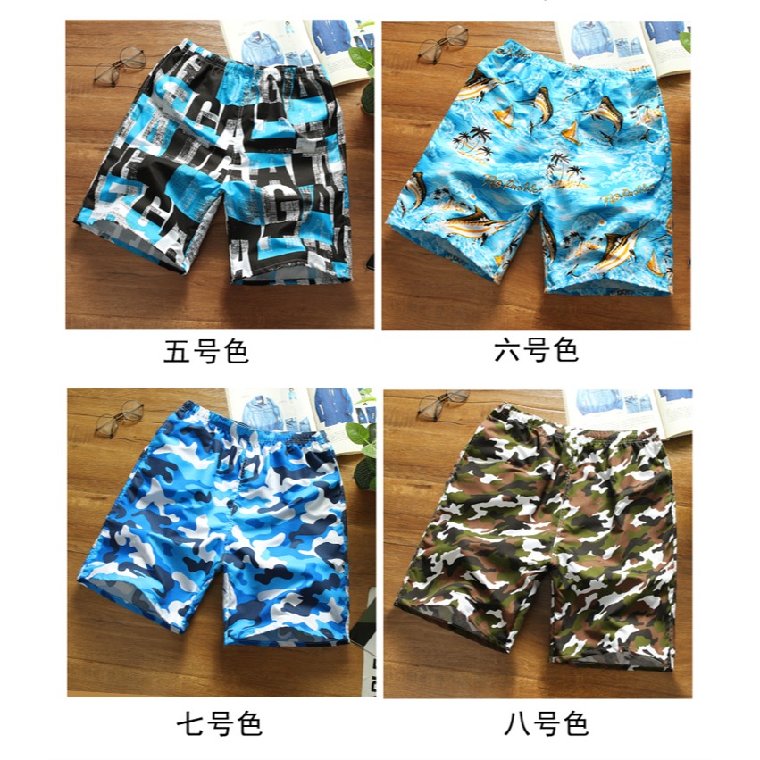夏季休閑五分沙灘短褲男士居家寬松大褲衩子褲頭外穿速幹青年補貼-細節圖10