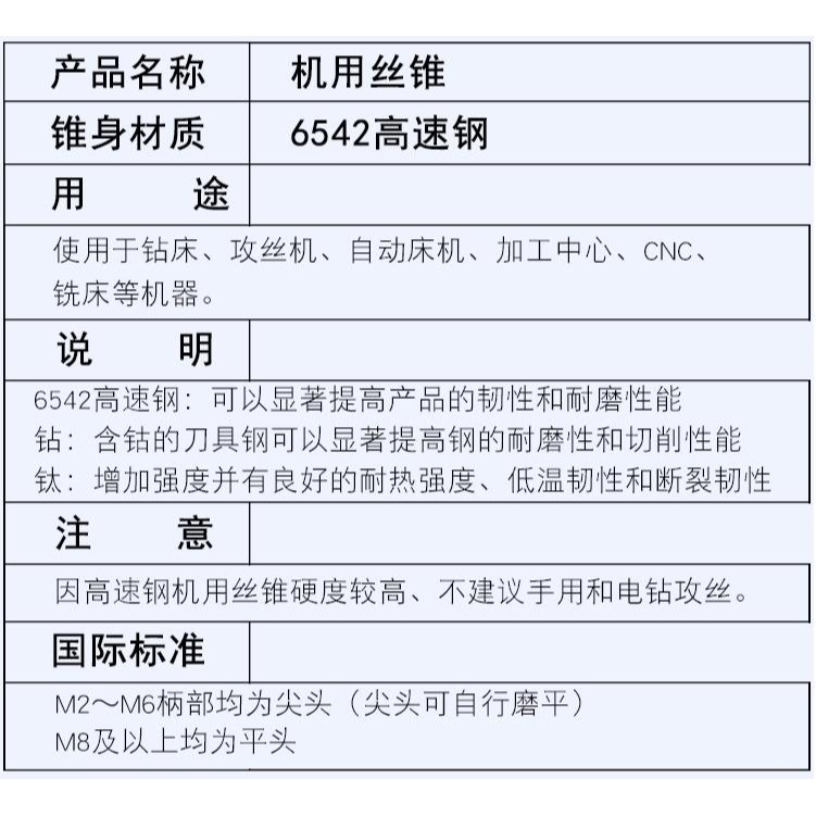 M2-M24不銹鋼機用手用自攻公制絲錐螺絲絞手板牙螺旋擠壓直槽絲攻-細節圖3