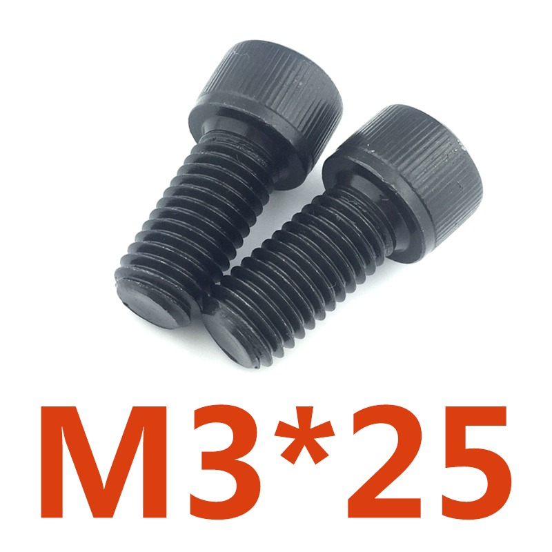 M3M4M5M6M8】12.9級內六角螺絲高強度全牙螺釘圓柱頭杯頭發黑螺栓-細節圖6