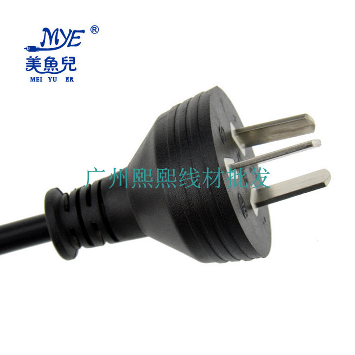 美魚兒1.8米國標直頭三插品字尾電源線 主機 顯示器多功能電源線-細節圖3