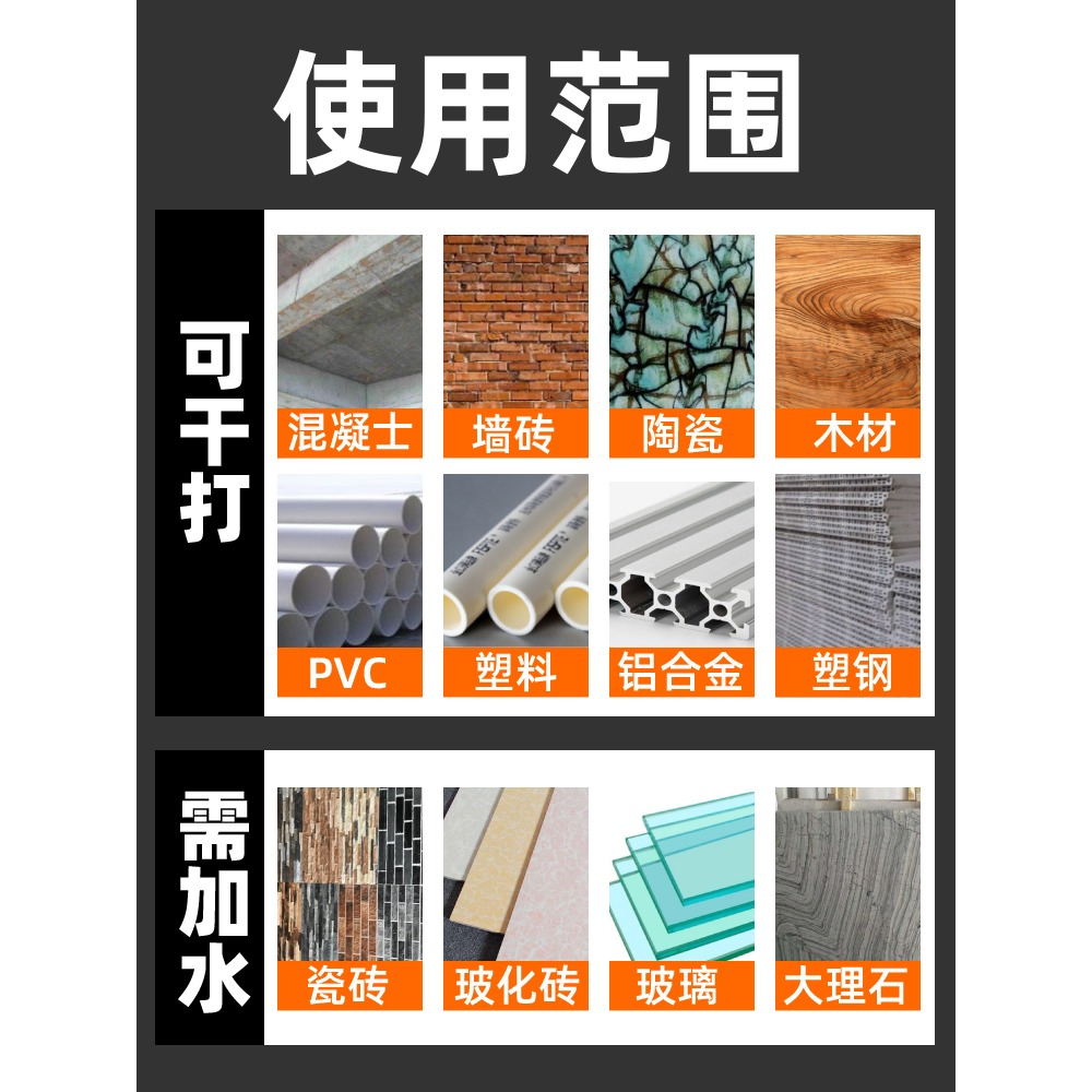 四角十字瓷磚鉆頭開孔器打孔混凝土玻璃三角鉆陶瓷鉆霸王6mm超硬-細節圖5