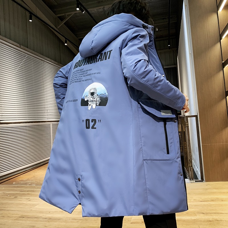 棉衣男2021新款冬季中長款加厚青少年外套潮流韓版衣服羽絨服棉襖-細節圖2