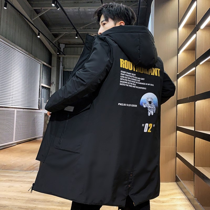 棉衣男2021新款冬季中長款加厚青少年外套潮流韓版衣服羽絨服棉襖-細節圖4