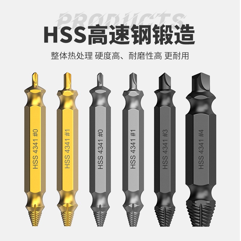 斷頭螺絲取出器修滑絲起子滑牙取螺絲拆除工具起子雙頭斷絲取絲器-細節圖3