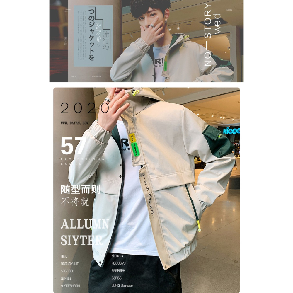 男士加絨加厚外套秋冬季潮牌工裝青少年學生2021新款羽絨棉服夾克-細節圖6