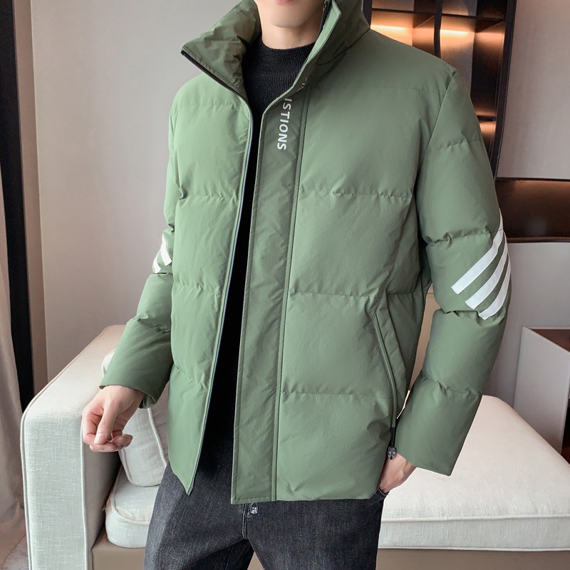 棉衣男士秋冬季外套2021新款棉襖子潮牌羽絨棉服加絨加厚冬裝衣服-細節圖3
