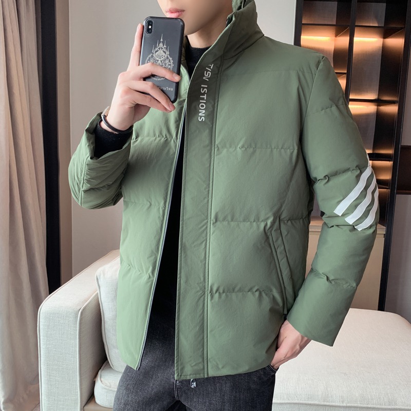 棉衣男士秋冬季外套2021新款棉襖子潮牌羽絨棉服加絨加厚冬裝衣服-細節圖5