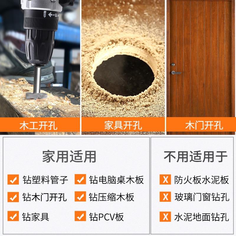 木工合金開孔器擴孔鉆加長打孔桌面木板開孔木門開孔器木工專用-細節圖4