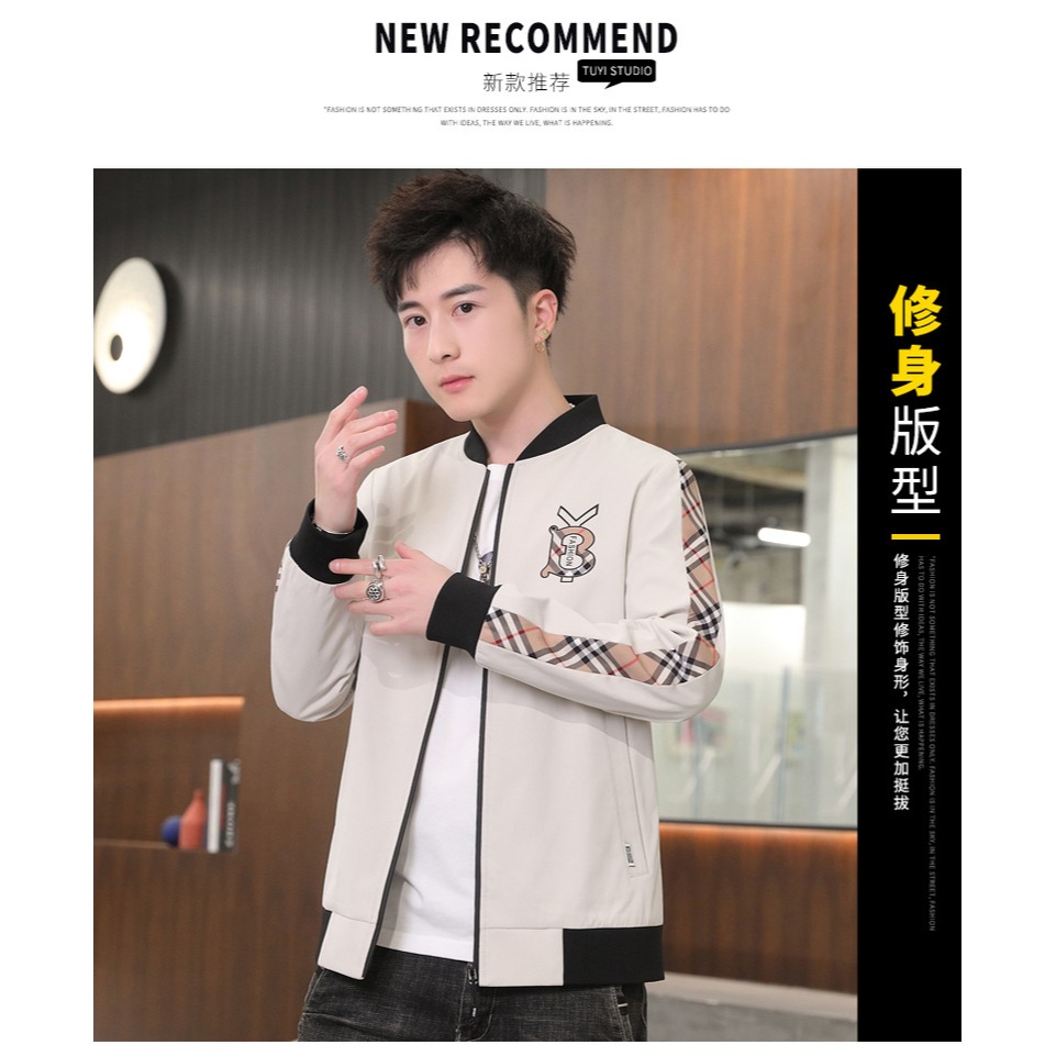 2021新款潮流外套男秋季夾克男士寬松風衣春秋衣服休閑復古工裝潮-細節圖7