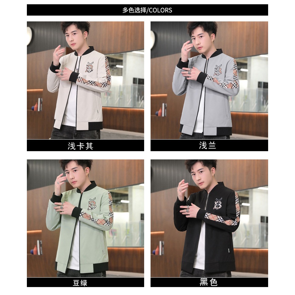 2021新款潮流外套男秋季夾克男士寬松風衣春秋衣服休閑復古工裝潮-細節圖9