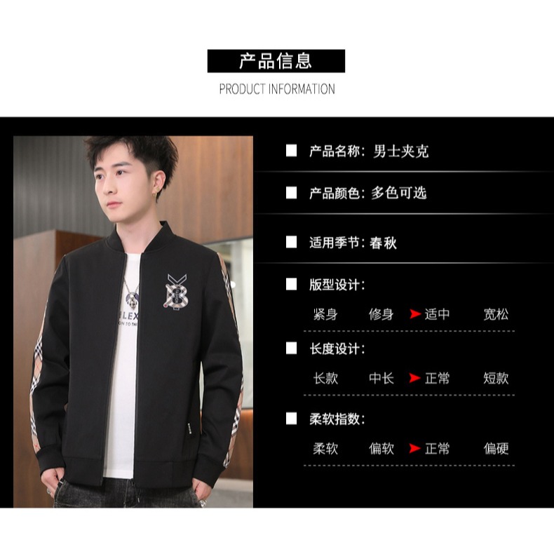 2021新款潮流外套男秋季夾克男士寬松風衣春秋衣服休閑復古工裝潮-細節圖10